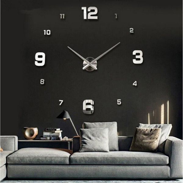 

wall clocks 3d diy acrylic clock mirror stickers hour hand minute digital personality art for living room tv backdrop decorative