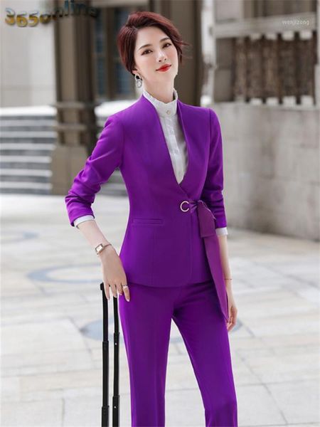 

formal women business suits with pants and jackets coat fashion styles ladies pantsuits professional female blazers set1, White;black