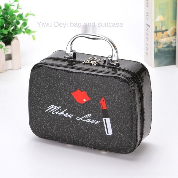 

gl9ty портативный хранения коробка bagsuitcase косметический мешок большой мини емкость маленькая леди косметический ящик для хранения мило