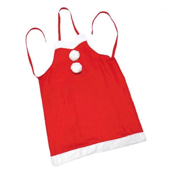 

aprons red christmas apron chef butcher home cooking waitress dress1