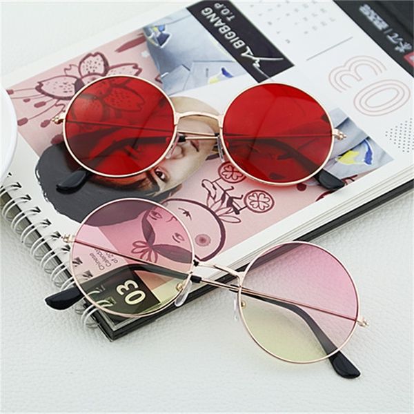 

2020 korean round ocean film men's and women's fashion net red star same style sunglasses, White;black