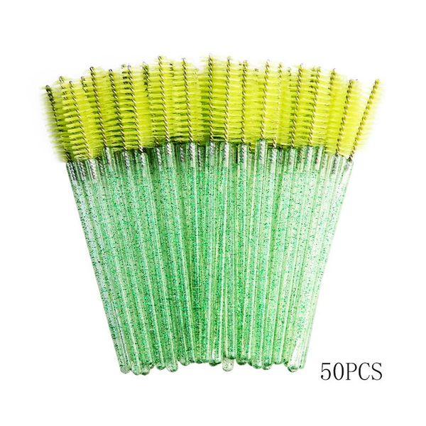 

zwellbe 25 / 50шта блестящих одноразовых ресницы аппликатор палочка бигуди щетка тушь бровь спулеры расческа палочка spoolies кисть sqcxmi