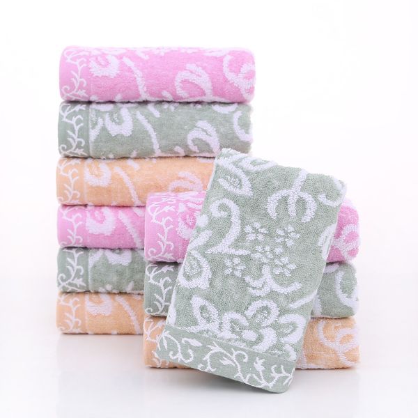 

floral face towel 34*74cm baby bath summer dry cloth facecloth bamboo hand face towels square