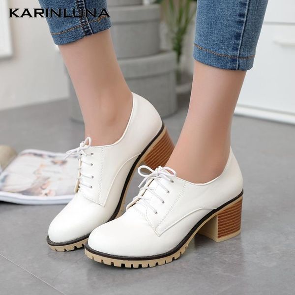

karin 2020 brand design big size 43 women pump square heels round toe platform cross-tied spring/autumn casual women shoes, Black