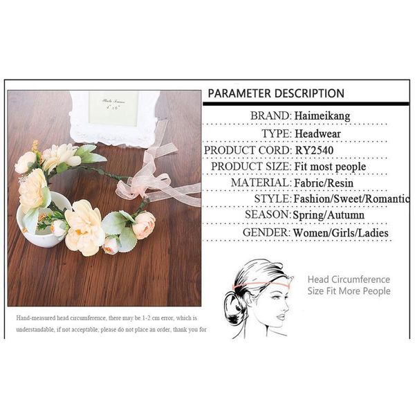 

haimeikang flower crown headband headwear bridal fabric fashion hairbands wedding hair accessories headbands floral hea qylgpq