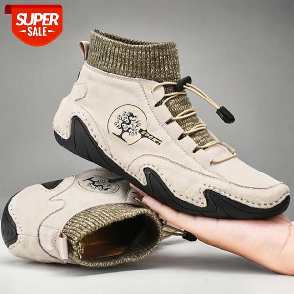 

2020 men's winter boots fashion leather boots men autumn winter snow casual shoes men light outdoor ankle non-slip warm zapatos #yz6c