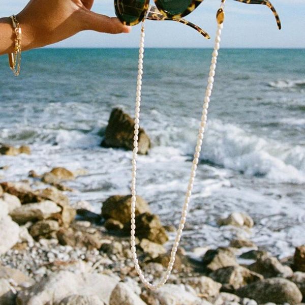

2020 irregular freshwater pearl eyeglasses chain women's neck chain fashion retro rope eye sunglasses necklace jewelry h bbyqmx