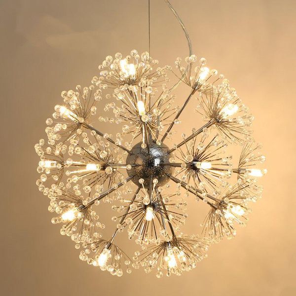 

одуванчик цветок светодиодный подвесной лампа k9 crystal ball star supension передача легкое домашнее освещение art hotel boylame