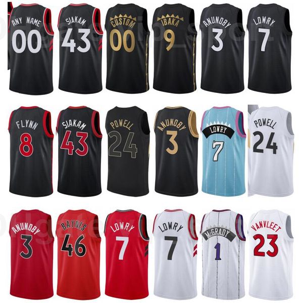 Stampa Basketball Tracy McGrady Jersey 1 Matt Thomas 21 Terence Davis 0 Chris Boucher 25 Aron Baynes 46 Vince Carter City Edizione