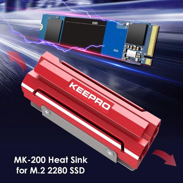 

200 m.2 2280 nvme ssd cooling heat sink radiator high speed aluminum solid state drive heat dissipation thermal pad