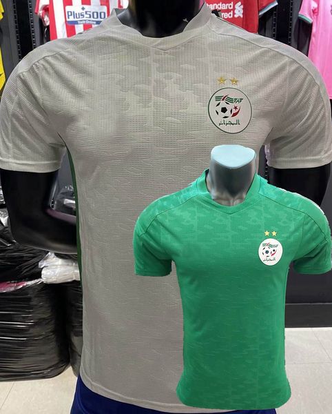 

new player version 20 21 algeria soccer jersey home away atal mahrez brahimi feghouli 2020 2021 football player shirt, Black;yellow