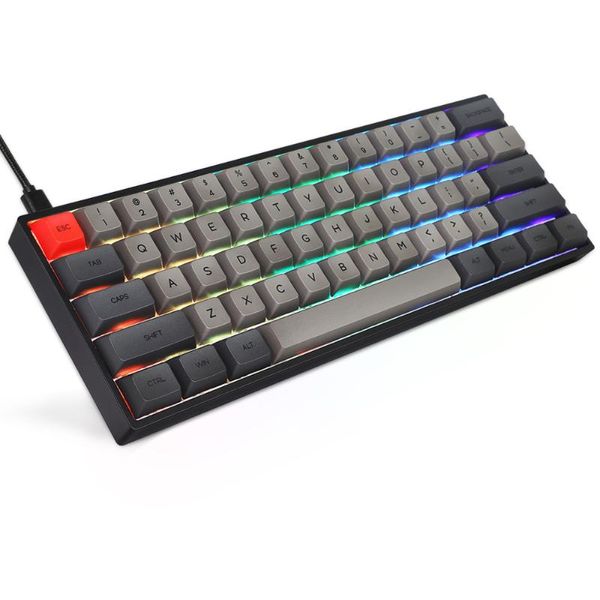 

keyboards gk61 mechancial keyboard red/green/black axis usb wired gaming for desk61 keys layout led backlit key notebook