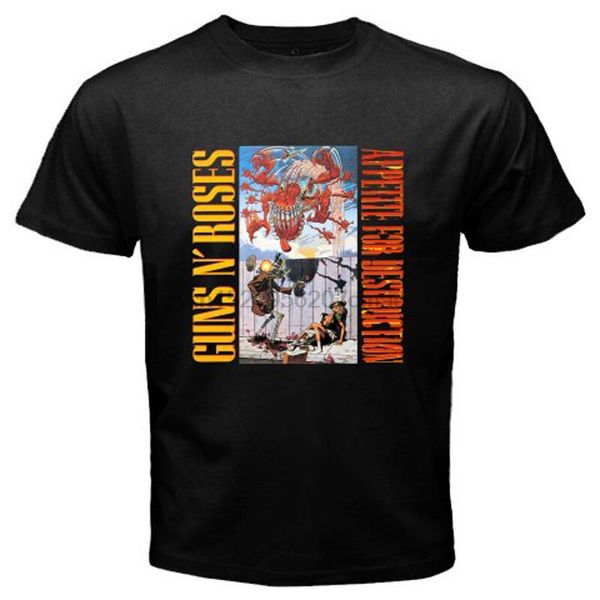 

new guns n' gnr roses appetite for destruction men's black t-shirt size s to 3xl sport hooded sweatshirt hoodie