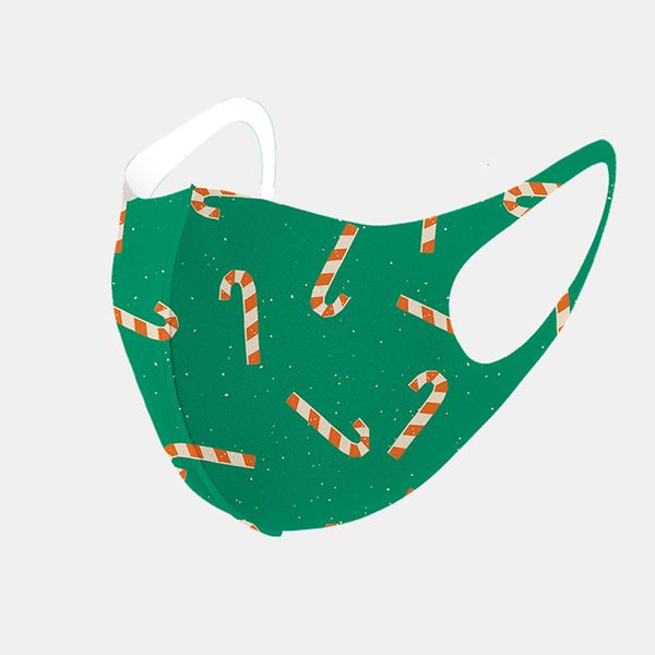 

printing santa christmas fashion washable claus face mask ice silk cotton protective dustproof reusable xmas mouth masks