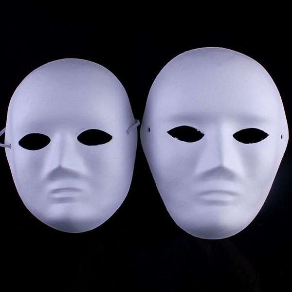 

hand-painted mask full face environmental paper pulp diy art painting masks for masquerade party nightclub gsbear provid