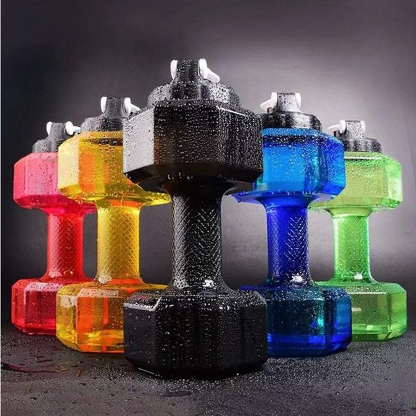 

water bottles sport weights for fitness equipment portable adjustable dumbbell musculation gym 1pc dumbbells 2.2l/2.6l