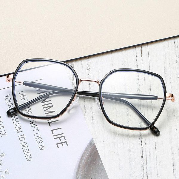 

metal glasses frame full rim eye glasses anti blue ray eyeglasses optical spectacles new arrival selling, Black