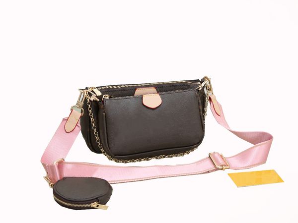 

luxurys designers crossbody bag women 3pcs mini pochettes genuine leather designer handbags multi pochette shoulder bags purses with box