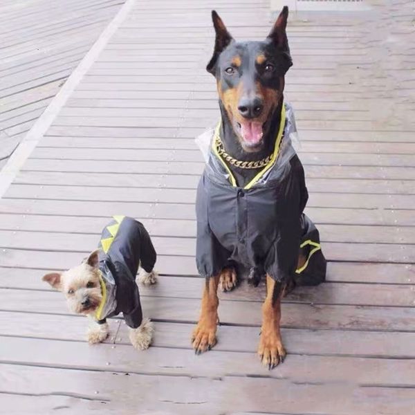 

waterproof dog raincoat jumpsuit for small medium large dogs rain coat outdoor pet clothes puppy doberman labrador jacket tlc04