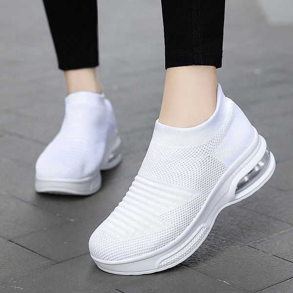 

women sneakers fashion breathable mesh casual shoes platform sneakers woman platform slip-on sneakers walking running shoes #3x3x