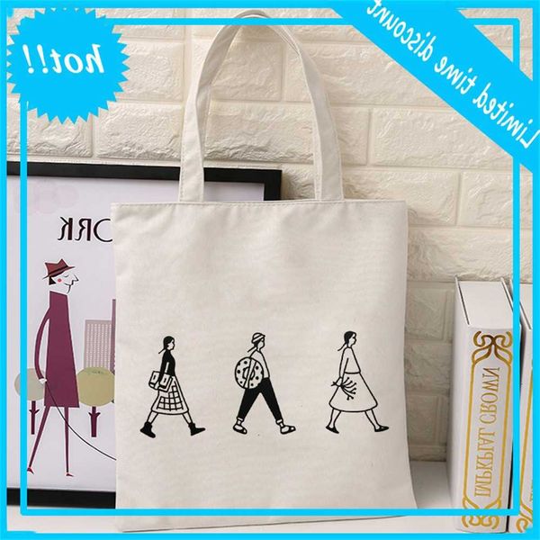 

buy canvas women's cups random large capacity single shoulder handbag reusable purchase cartoon image messenger bags