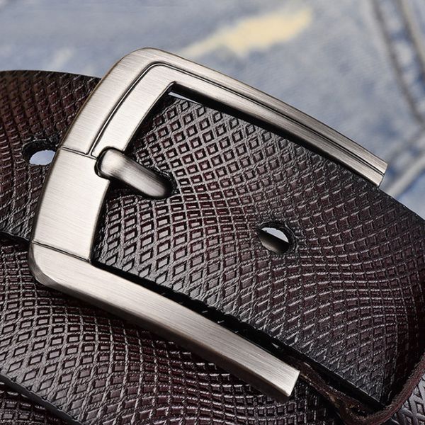 

2021 new belt for man genuine leather men's casual good quality male jeans business suit adjustable pin buckle w55v, Black;brown