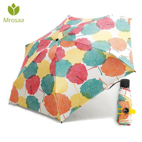 

mrosaa женщины дождя солнцезащитная зонт ultra light мини карманный симпатичные компактный 5 складной вс uv от дождя зонтик малый путешестви
