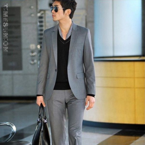 

jacket+pants) men slim fit suits plus size xs-3xl mens white wedding suits with pants business mens formal wear xz451, White;black