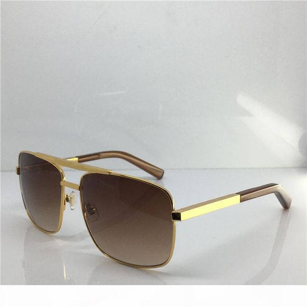 

fashion classic 0259 sunglasses for men metal square gold frame uv400 vintage style attitude sunglasses protection eyewear with box, White;black