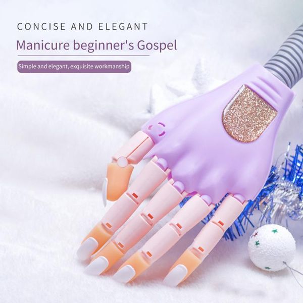 

simulation fingers nail training hand flexible manicure practice movable display