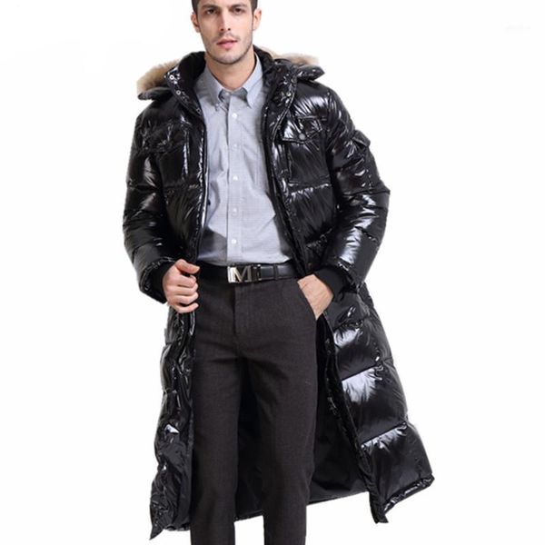 

camouflage men's white duck down coat winter male jacket warm hooded thick long coats jaqueta masculina inverno wxf153 s1, Black