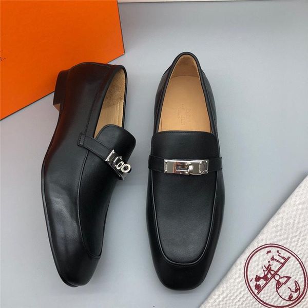 

q1 2022 autumn new fashion designer luxury men's lace up tassel decoration one foot pedal cover business casual shoes green casual shoe, Black