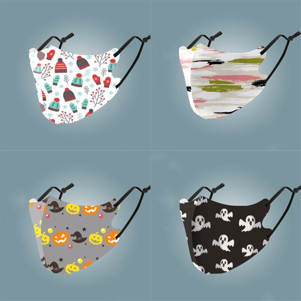 

rainbow printedface mask prective mask dust and haze breathable face masks#619, Black