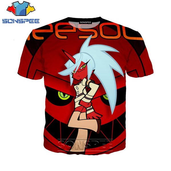

panty stocking printed 3d print shirts horror graphic kawaii men clothing