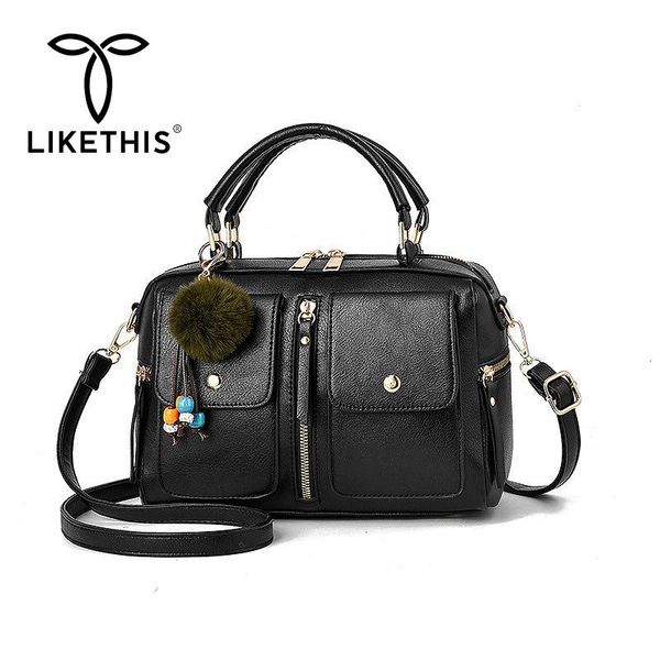 

likethis pu leather women handbags new portable shoulder motorcycle bag fashion designer vintage women's sac a main