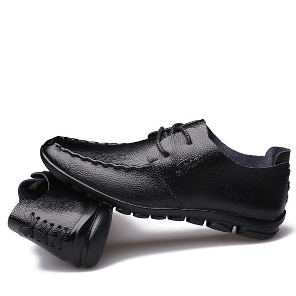 

original rh men shoes comfortable beans beans driving shoes casual leather fashion men's, Black