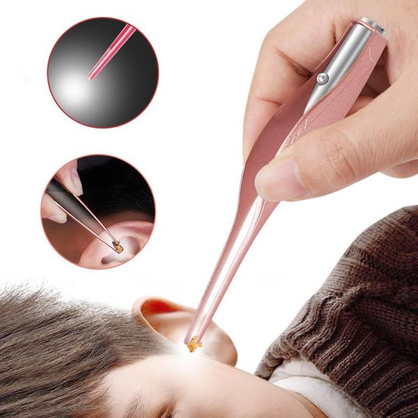 

1шт уши не болеет ухо dig glow earplug воск пинцет уха артефакт освещающего клип пинцет 3 цвета