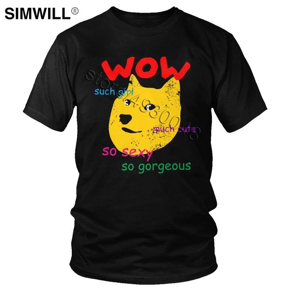 

wow such girl shiba inu doge funny men's japanese dog meme short sleeves tees brand oversize sport hooded sweatshirt hoodie men t shir