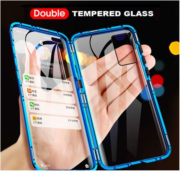 

360 full magnetic adsorption metal case for huawei p40 30 20 pro mate 30 20 p20 p30 p40 lite e doub wmtchu