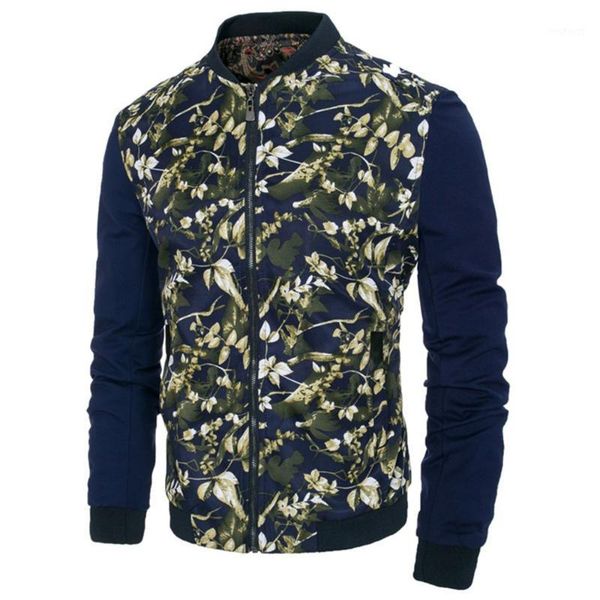 

vintage print patchwork men's jacket 2020 autumn winter casual zipper stand collar base coat plus size 6xl baseball clothes1, Black;brown