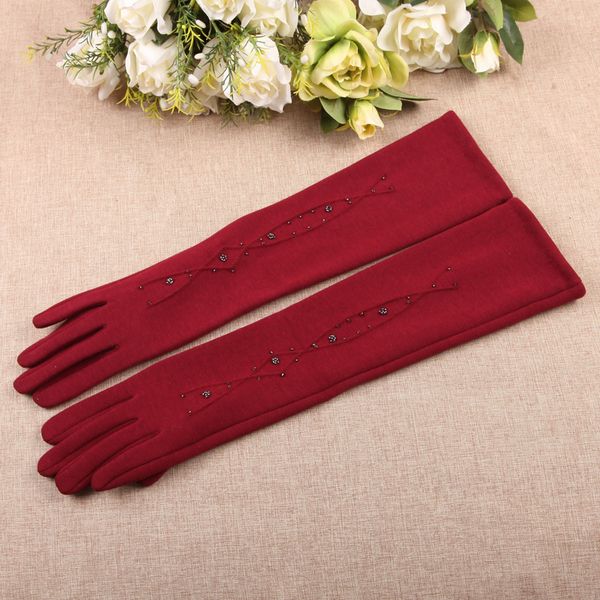 

autumn winter new woman gloves medium and long section spun velvet finger touchscreen sleeve warmers woman bl024n1 201020, Blue;gray