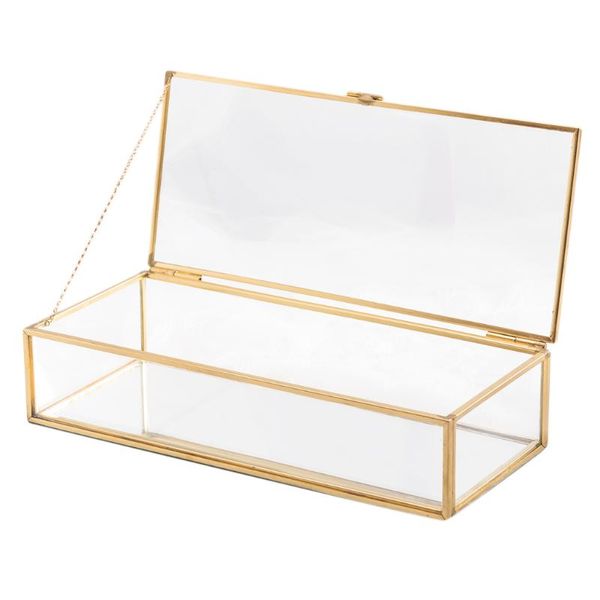 

jewelry box glass jewelery box organizer display stand for jewelry store, Pink;blue