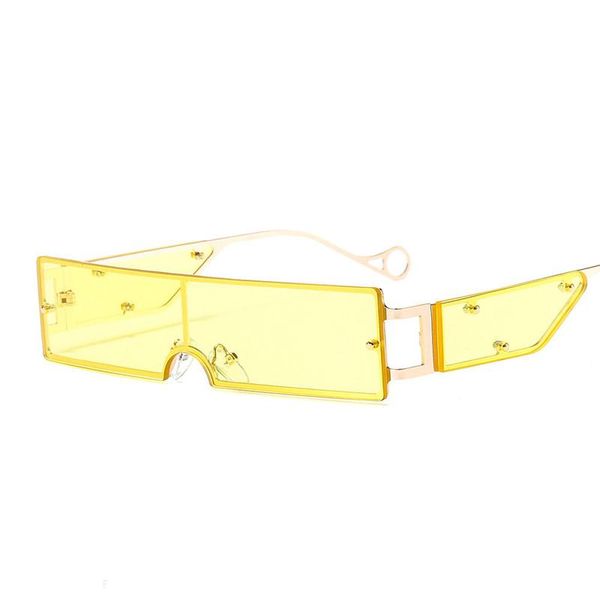 

sunglasses rimless one piece square for women gradient flat sun glasses men vintage alloy rivet eyewear goggle fml, White;black
