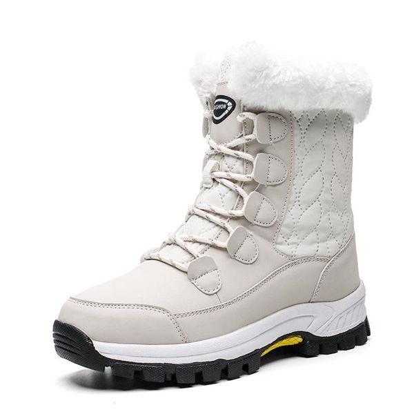 

boots мода pu кожа женщин снег сапоги зима теплой plush женского водонепроницаемые лодыжки плоские туфли 36-42 botas mujer, Black