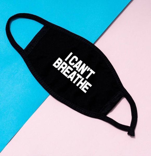 

n4zcan't breathe designer face washable reusable i cloth masks cotton black mascarillas protective fashion mask