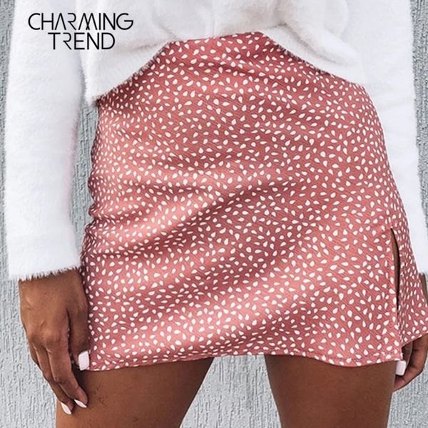 

summer floral skirt fit ladies vacation beach a line mini skirt women split shorts skirts high waist elegant women s skirt 201109, Black