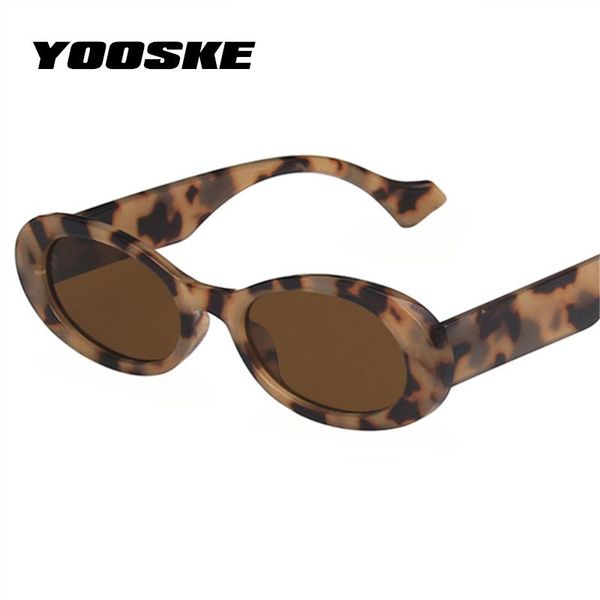 

YOOSKE Vintage Oval Sunglasses for Women Men Retro Brand Designer Small Sun Glasses Gradient Round Eyewear UV400, White;black