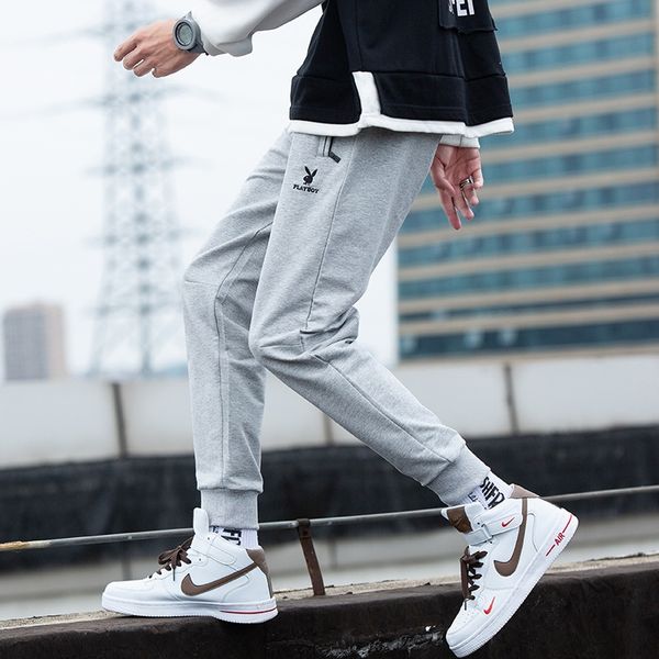 

износ 2020 осени новой случайные брюки мужских ног, capris корейского свободного тенденция случайных брюки мужских oafxr, Blue