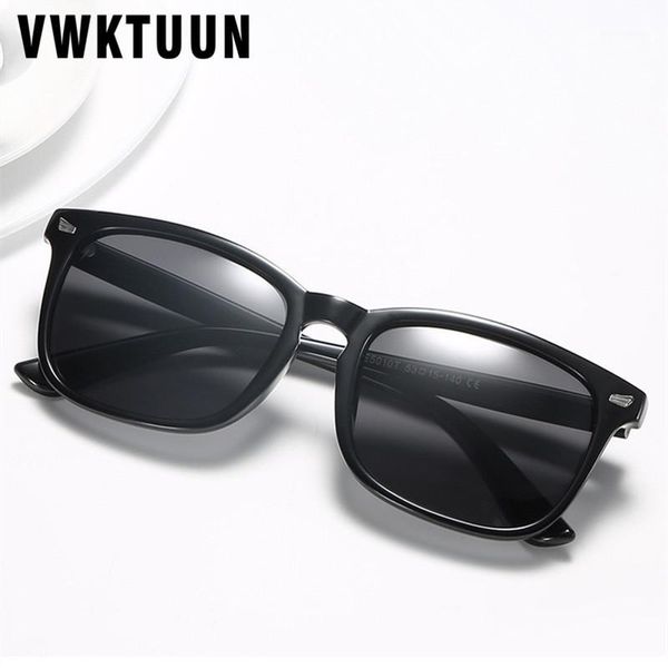 

vwktuun trendy polarized sunglasses men square sun glasses for women mirror goggles trendy design driver sunglass sport points1, White;black