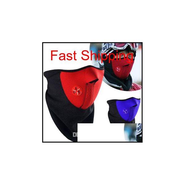 

bicycle cycling motorcycle half face mask winter warm outdoor sport ski mask ride bike cap cs mask neoprene snowboard neck veil mk881 kx0nm, Black
